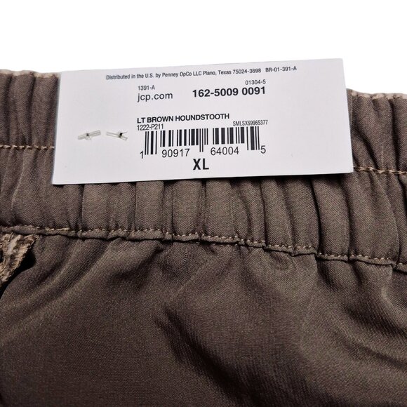 J Ferrar Jason Bolden Brown Plaid Casual Back-Elastic Pants, Mens XL - NWT - Picture 6 of 9